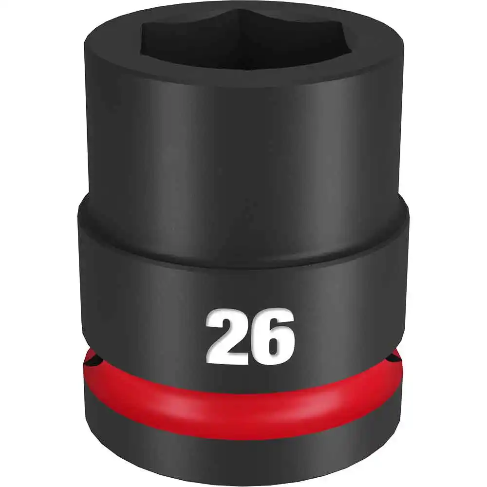 MILWAUKEE SHOCKWAVE 3/4inch Drive 26mm Standard 6 Point Impact Socket 49666364