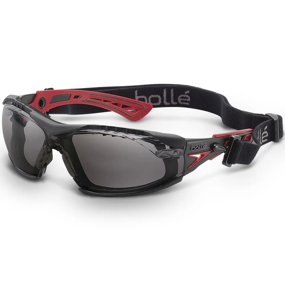 BOLLE Rush Plus Platinum Smoke Lens with Gasket Strap