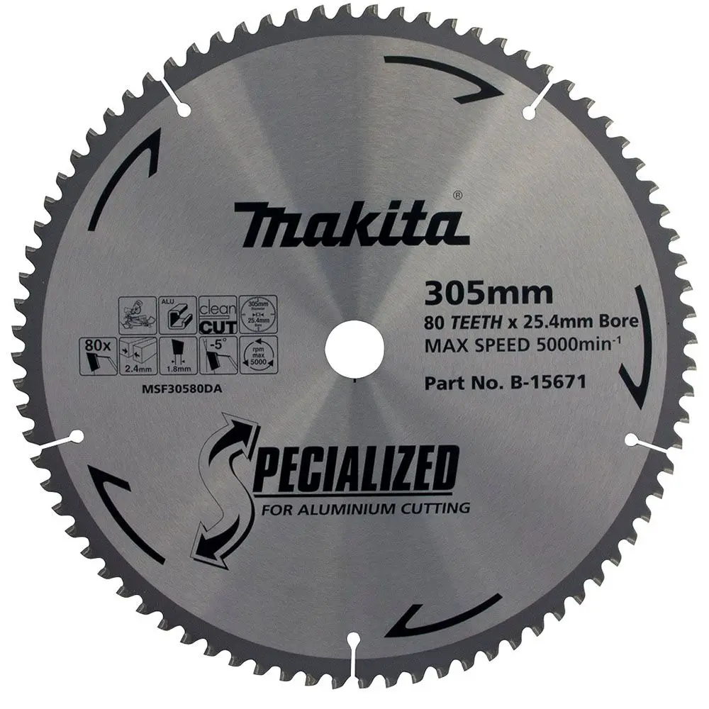 MAKITA 305mm 80T TCT Circular Saw Blade for Aluminium Cutting - SPECIALIZED B-15671