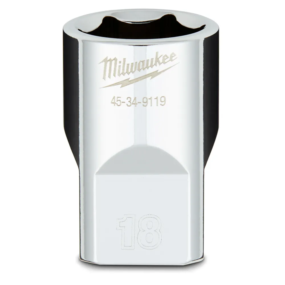 MILWAUKEE 1/2 Drive 18mm Metric 6-Point Socket 45349119