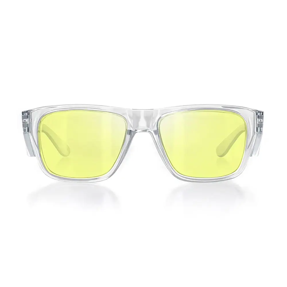 SAFESTYLE Fusions Clear Frame Yellow Lens Safety Glasses FCY100