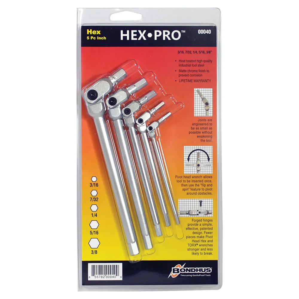 BONDHUS 5 Pce Pro Hex Set BD00040