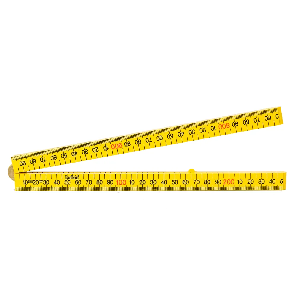 CRESCENT LUFKIN 1M 4 Fold Yellow Square Edge Folding Rule LFSSIN