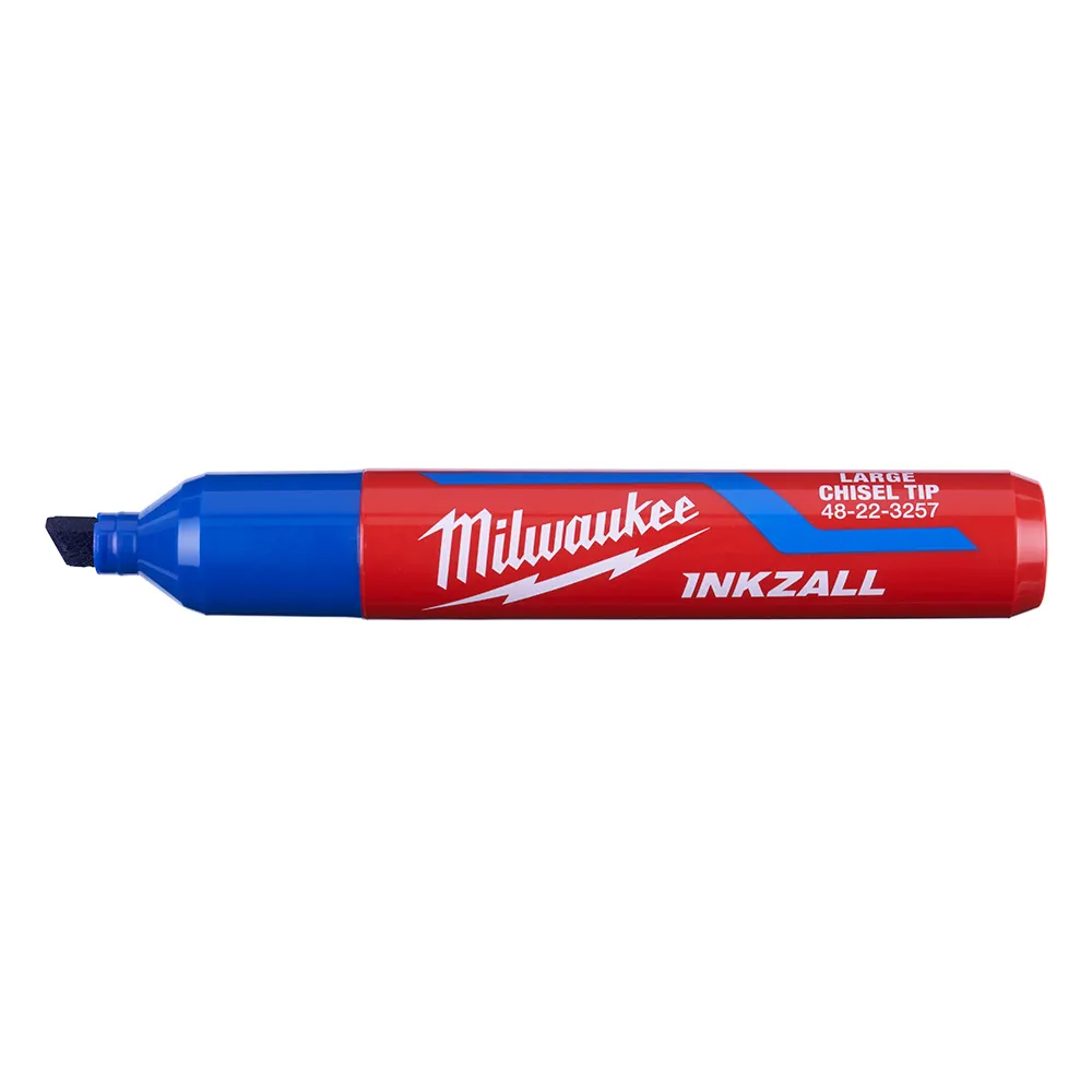 MILWAUKEE INKZALL Blue Large Chisel Tip Marker 48223257