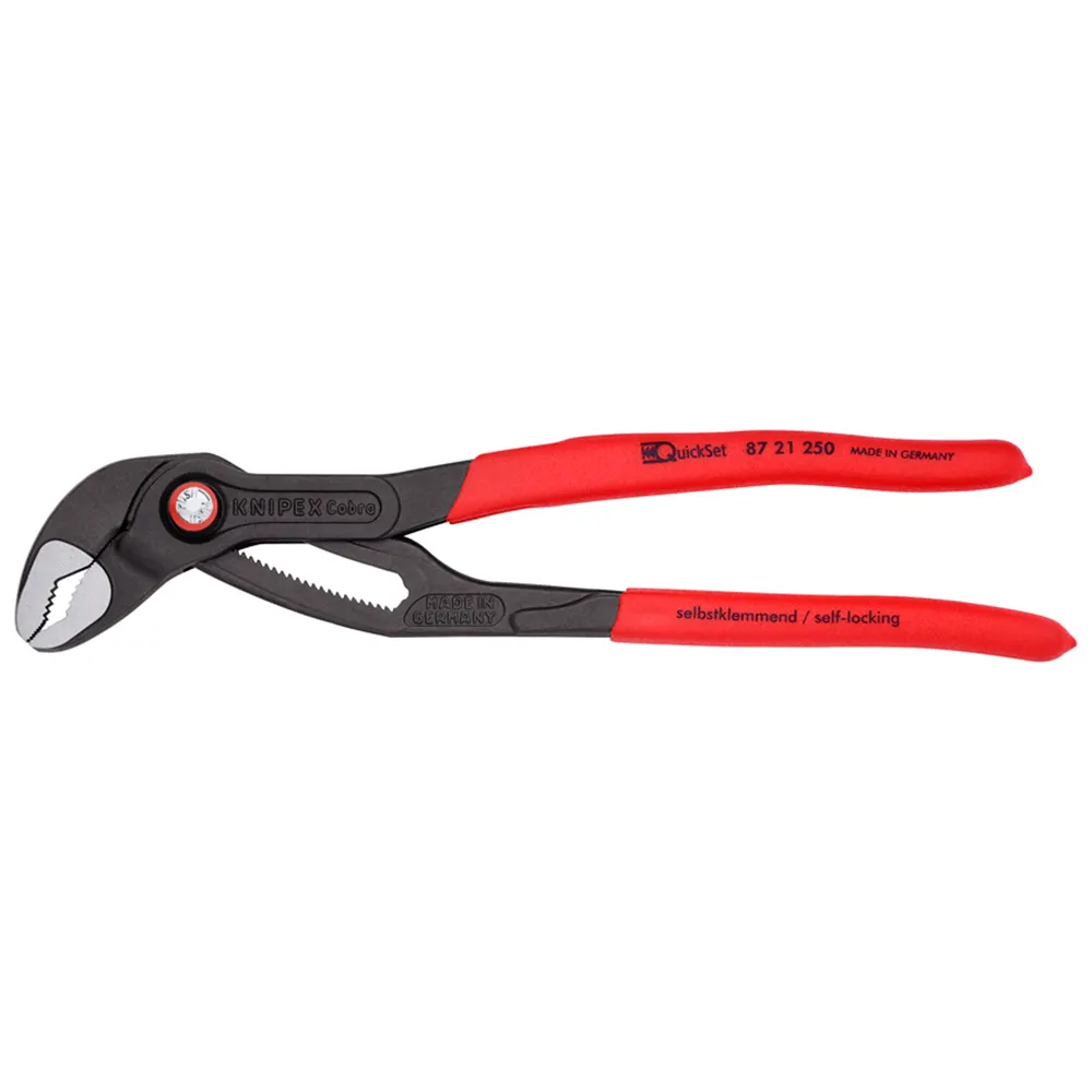 KNIPEX 250mm Cobra Quick Set Multigrip Plier 8721250SB
