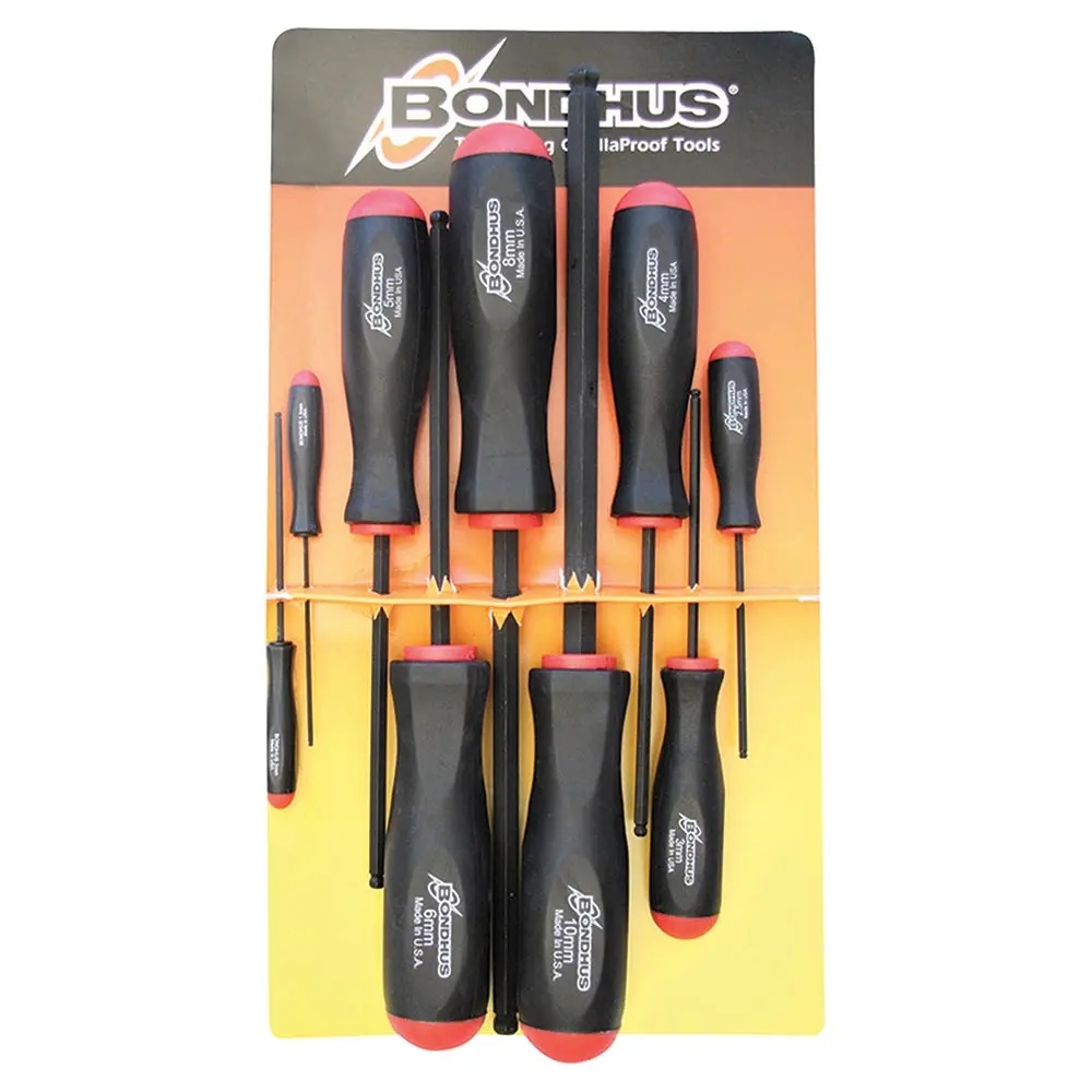 BONDHUS 9 Pce Metric Ball End Screwdrivers BD10699