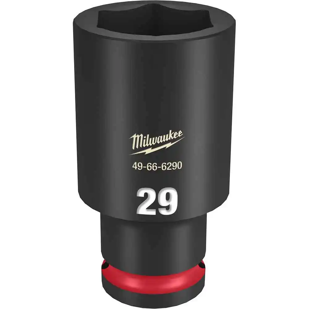 MILWAUKEE SHOCKWAVE 1/2inch Drive 29mm Deep 6 Point Impact Socket 49666290