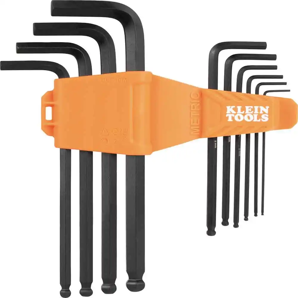 KLEIN Metrics L Style Ball End Hex Key Set - 10 Piece A-BLS10M