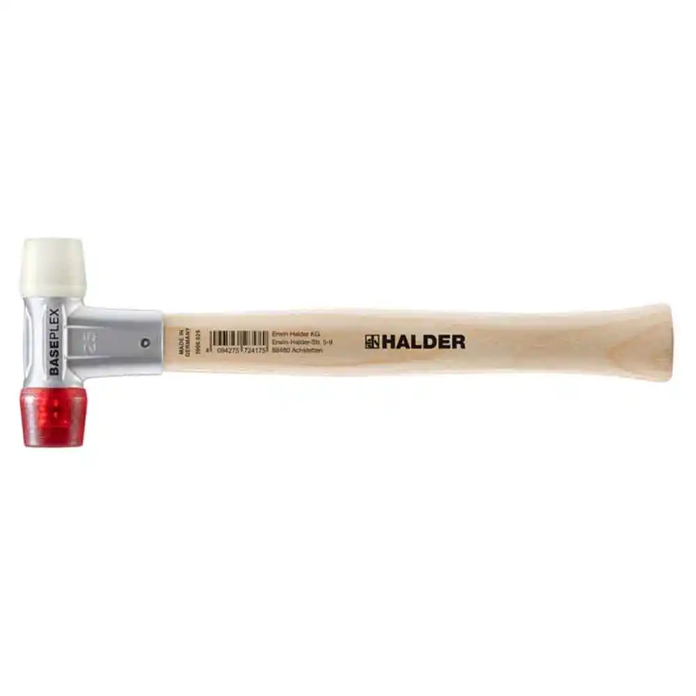 HALDER 25mm 140g Soft-Face hammer Nylon/Acetate Tips Wood Handle 3968.025
