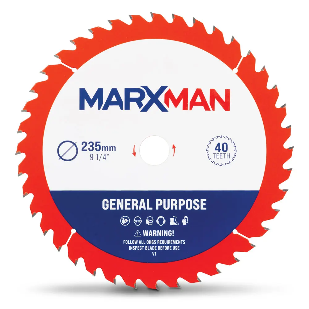 MARXMAN 235mm 40T TCT Wood G/Purpose Circular Saw Blade MMCSS23540