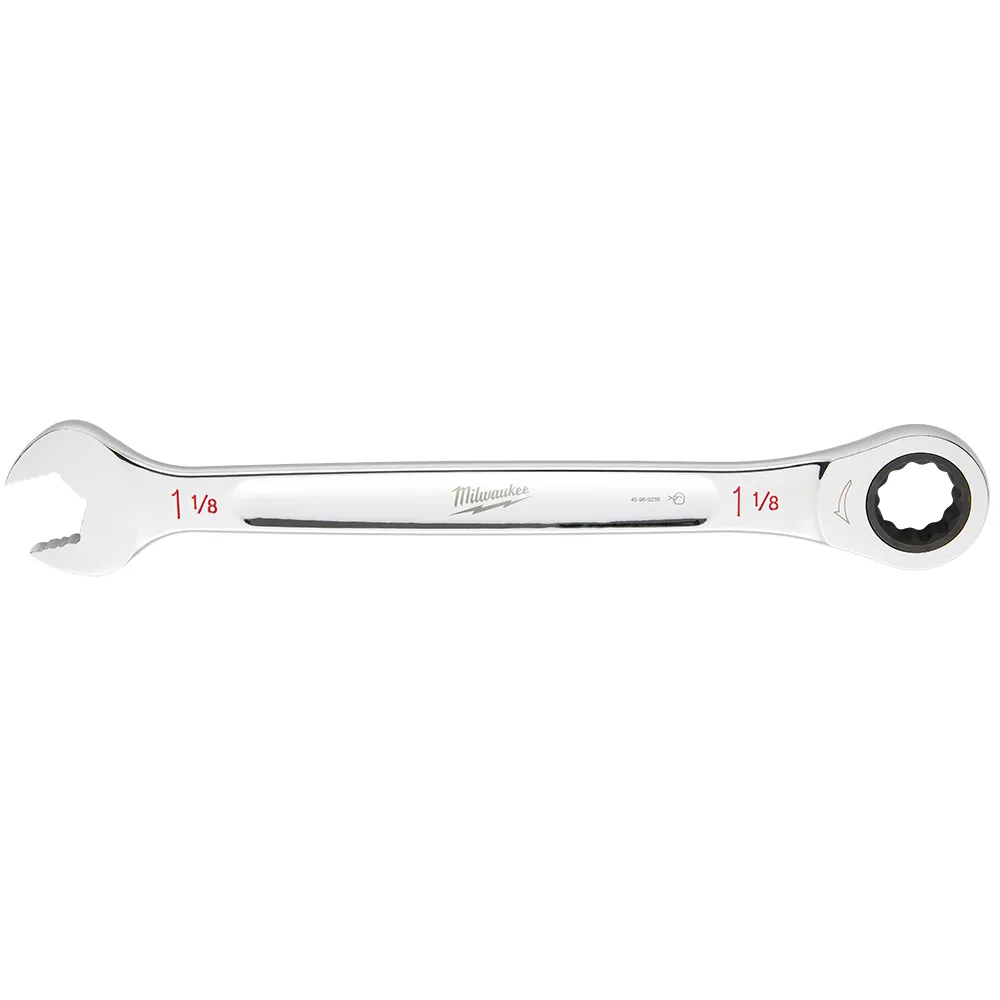 MILWAUKEE 1-1/8" SAE Ratcheting Combination Wrench 45969236