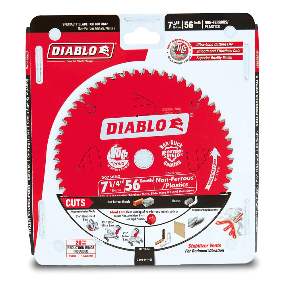 DIABLO 184mm 56T Non-Ferrous/Plastics Saw Blade 2608644456