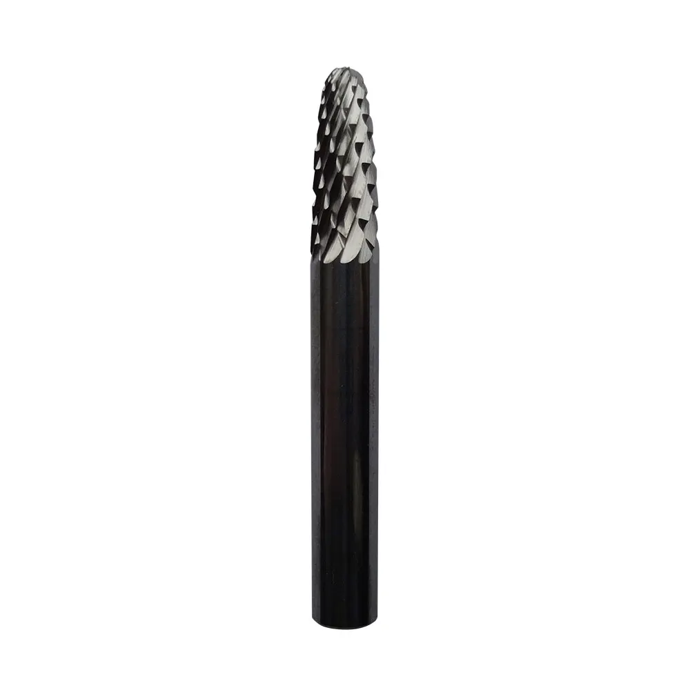 JOSCO 6 x 16mm 1/4inch Shank Ball-Nosed Tree Diamond Cut Carbide Burr