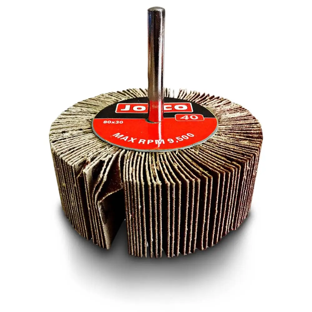 JOSCO 80 x 30mm 40-Grit Mounted Flap Wheel