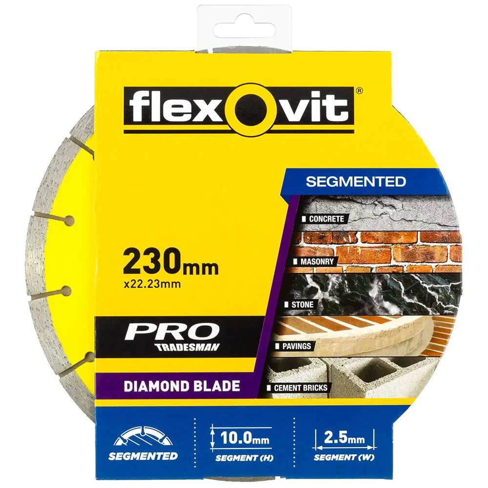 FLEXOVIT 230mm Segmented Diamond Blade for Tiles & Clay Bricks