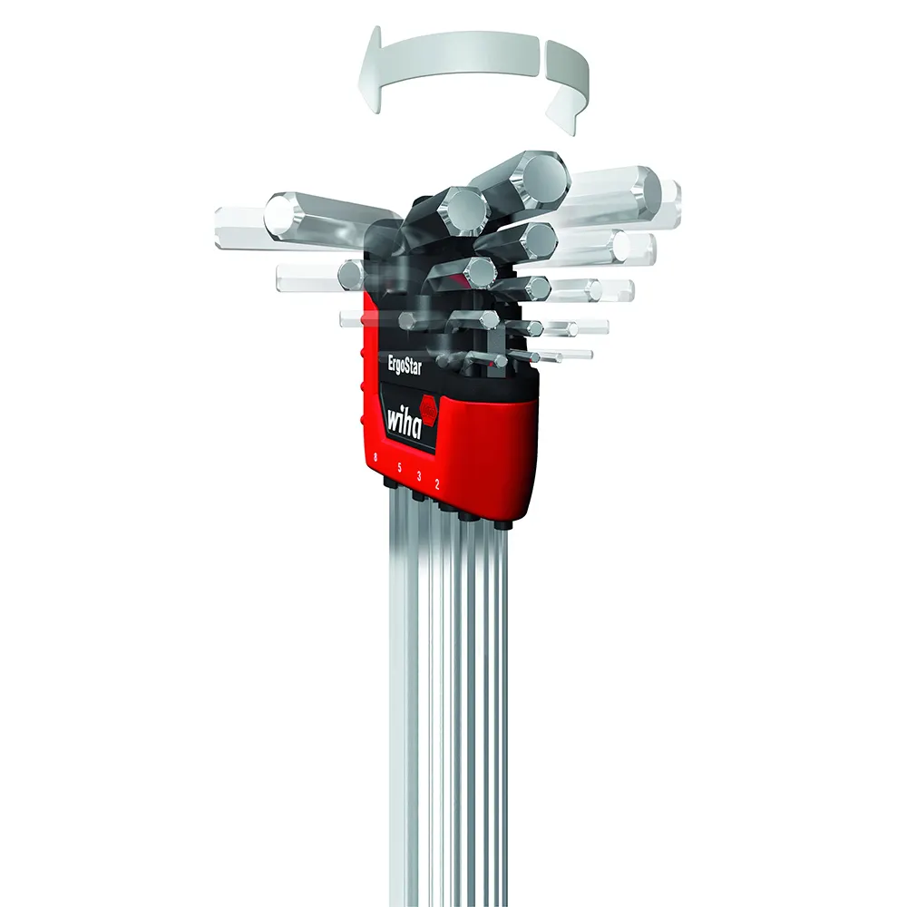 WIHA EGROSTAR 9 Piece Ballpoint Magicring Metric Hex Key Set 43851