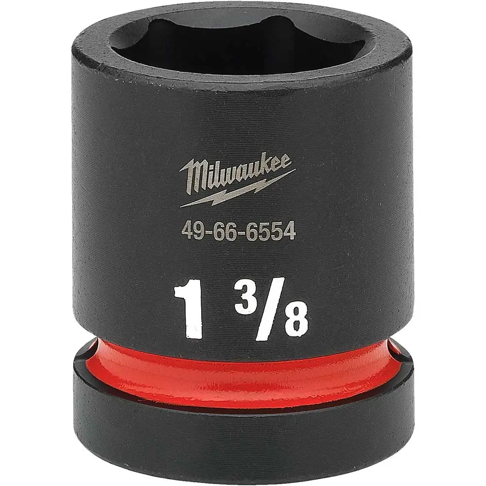 MILWAUKEE SHOCKWAVE 1" Drive 1-3/8" Standard 6 Point Impact Socket 49666554