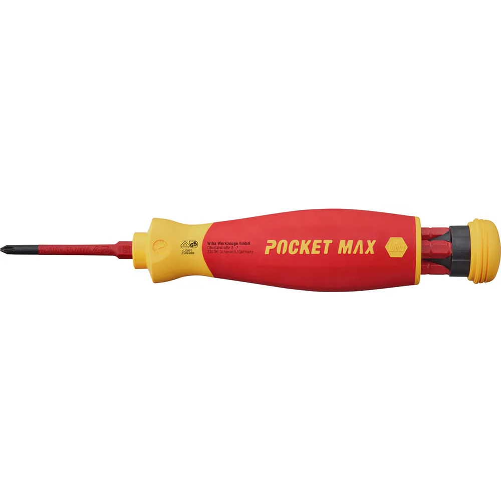 WIHA 4in1 VDE Magazine Style SlimBit Screwdriver Set 45296