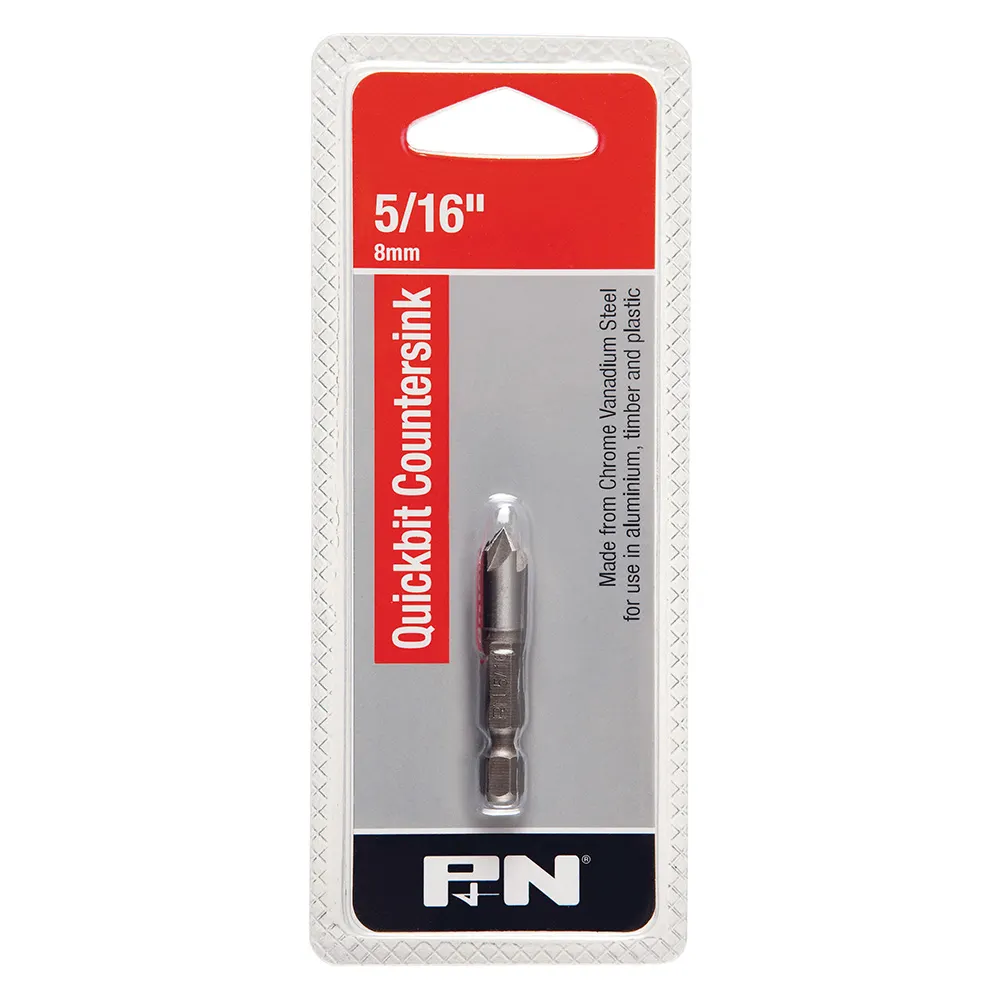 P&N 5/16" 1/4-HX Bit HSS Rose Head Countersink Metal 105CSR080