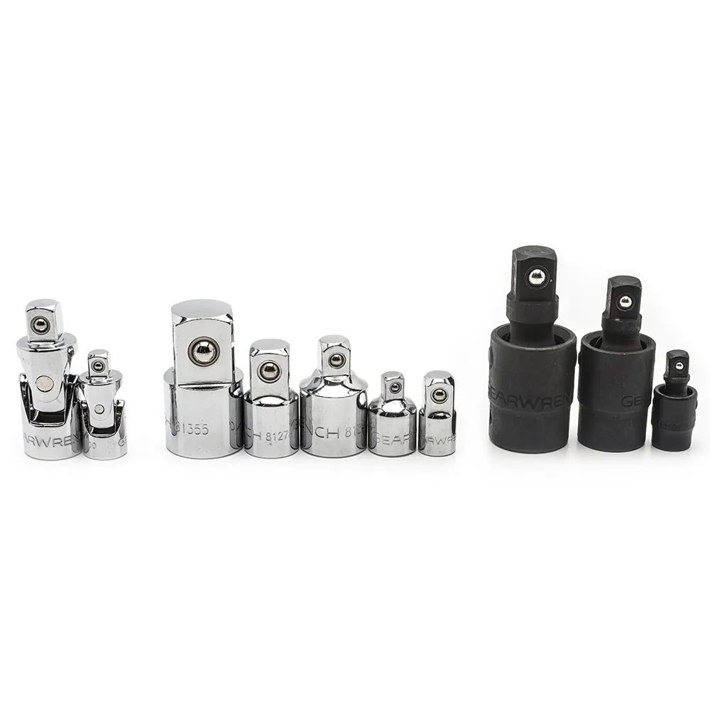 GEARWRENCH 10 pcs 1/4inch, 3/8inch, and 1/2inch Drive Universal Adapter Set 81205