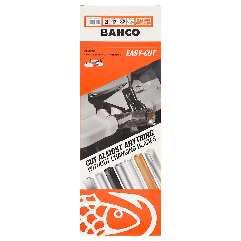 BAHCO 900mm Easy Cut Portaband Saw Blade - 3 Blade Pack 3857-13-0.6-EZ-M-3P900