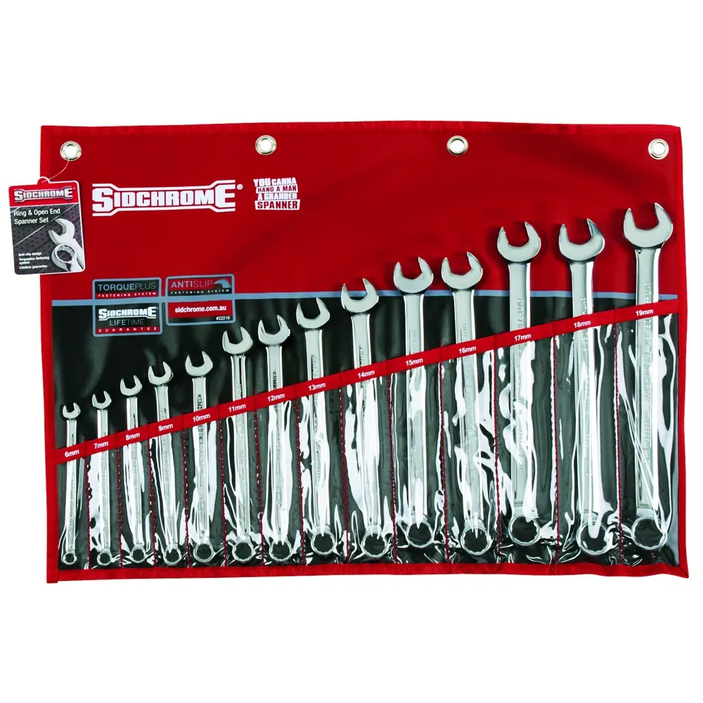 SIDCHROME 14 Piece Metric Ring & Open End Spanner Set SCMT22210