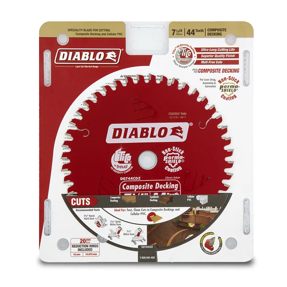 DIABLO 184mm 44T Composite Decking Saw Blade 2608644450
