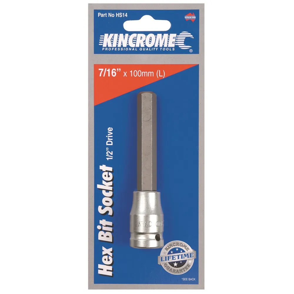 KINCROME 7/16inch 1/2inch Hex Bit Socket Drive HS14