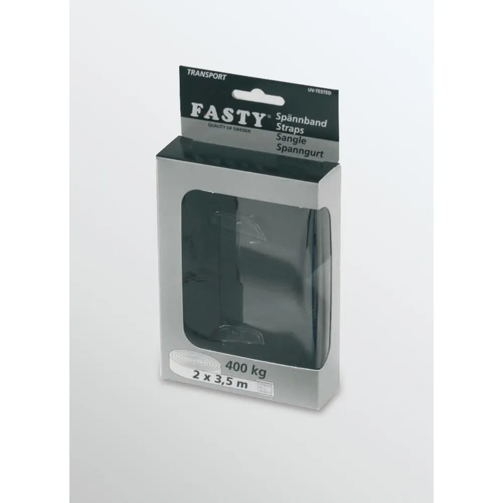 FASTY 25mm X 3.5m 400kg Cam Buckle Strap Twin Pack