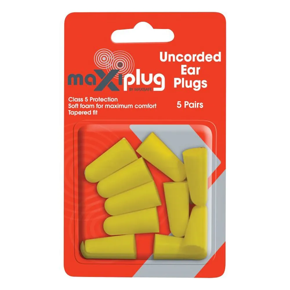 MAXISAFE Class 5 26DB Uncorded Earplugs - 5 Pack HEU669