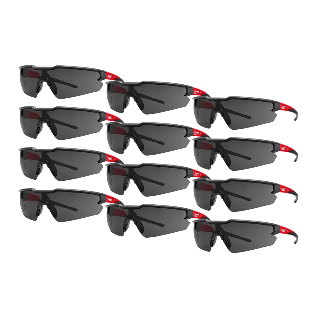 MILWAUKEE Tinted Safety Glasses - 12 Pack 48732906A