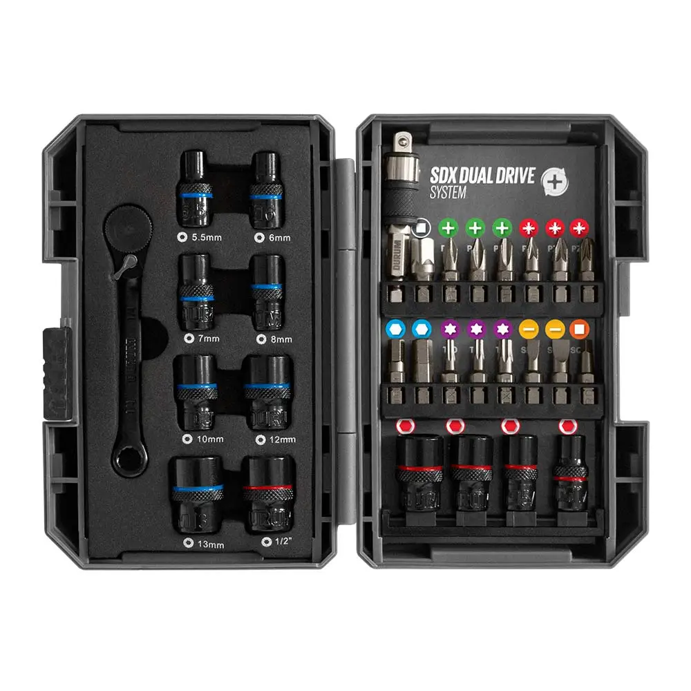 DURUM 25mm Assorted Screwdriver w/ Socket Bit Set - 29 Piece DB904