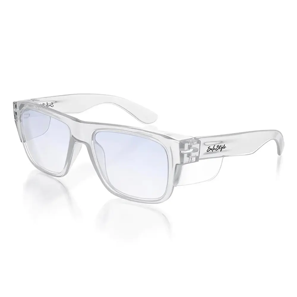 SAFESTYLE Fusions Clear Frame Blue Light Lens Safety Glasses FCB100