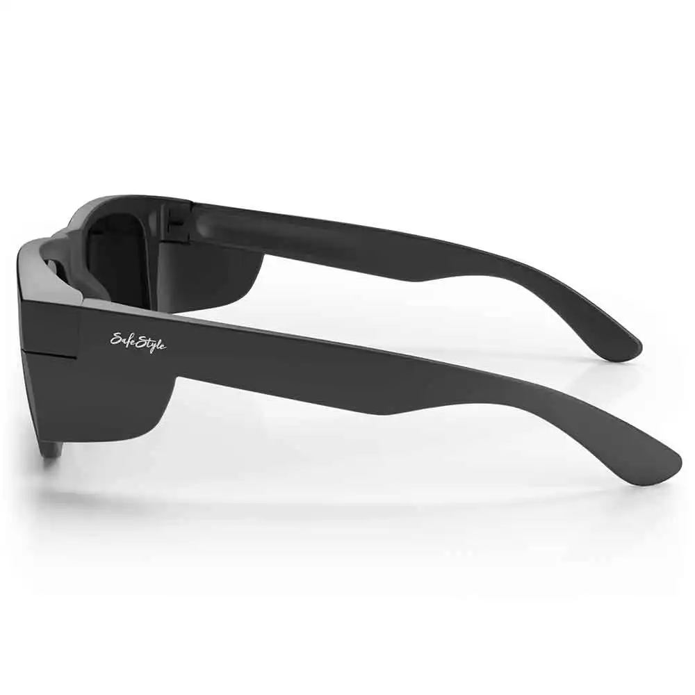 SAFESTYLE Fusions XL Matte Black Polarised Lens Safety Spectacles FMBPXL100