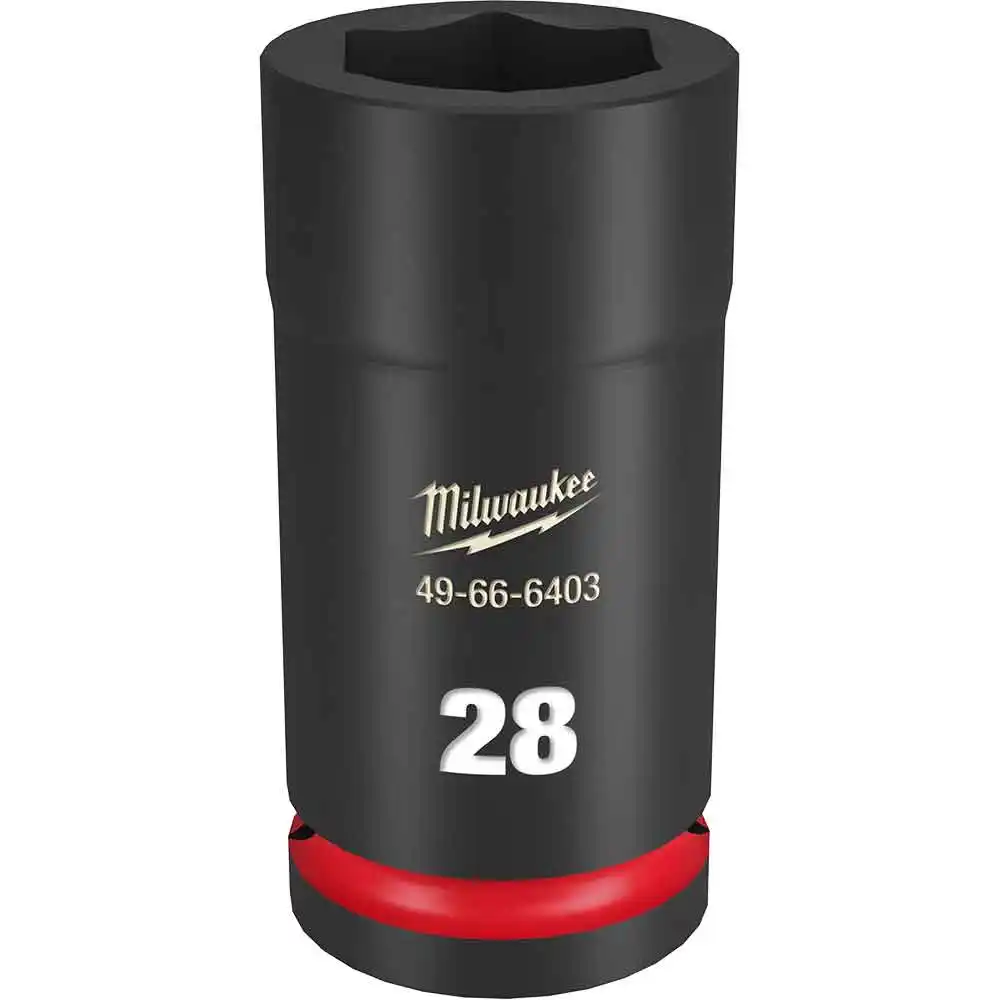 MILWAUKEE SHOCKWAVE 3/4inch Drive 28mm Deep 6 Point Impact Socket 49666403