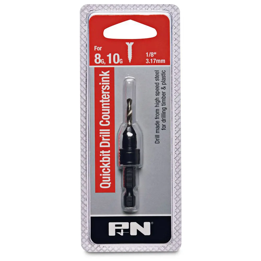 P&N QUICKBITS 1/8inch HSS Drill & Countersink for Wood