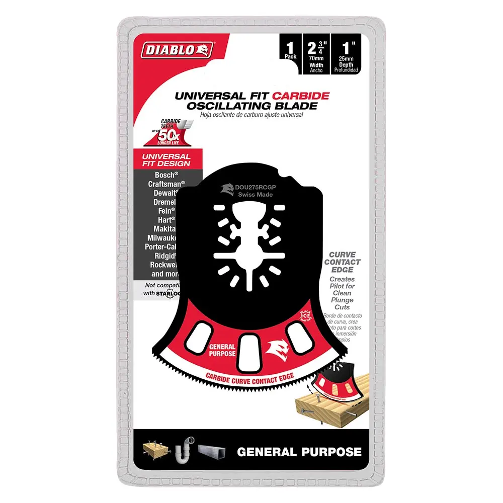 DIABLO 70mm Universal Fit Carbide Multi-Tool Blade For General Purpose Cuts 2608F02296