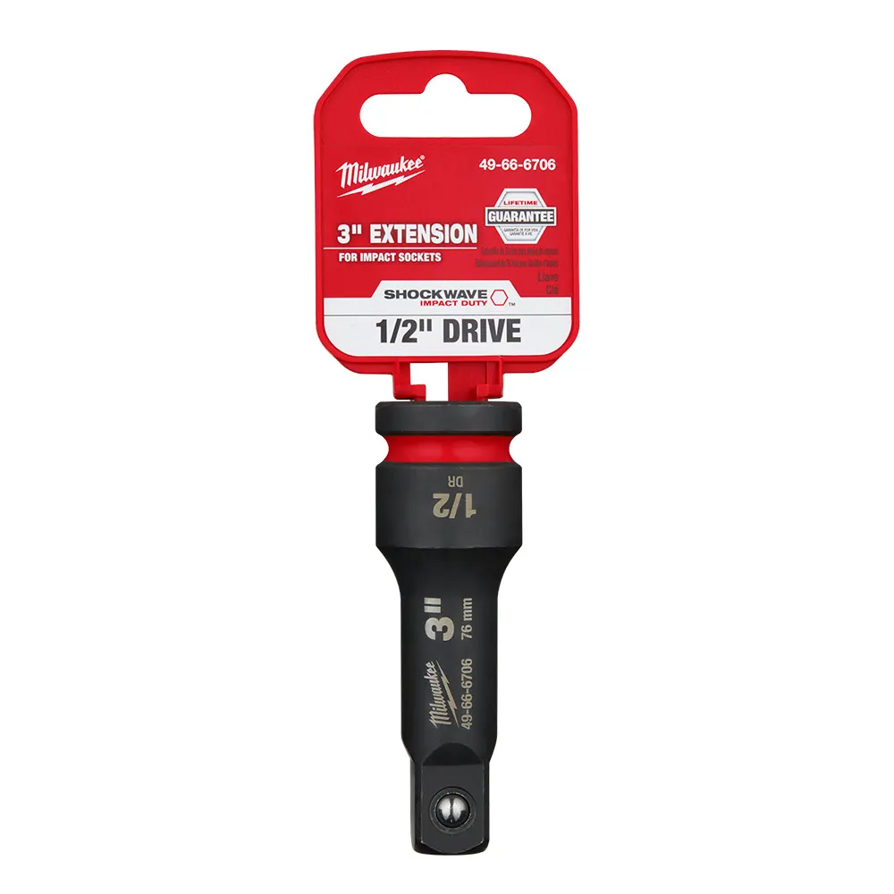 MILWAUKEE SHOCKWAVE 1/2" Drive 76mm (3") Impact Socket Extension 49666706