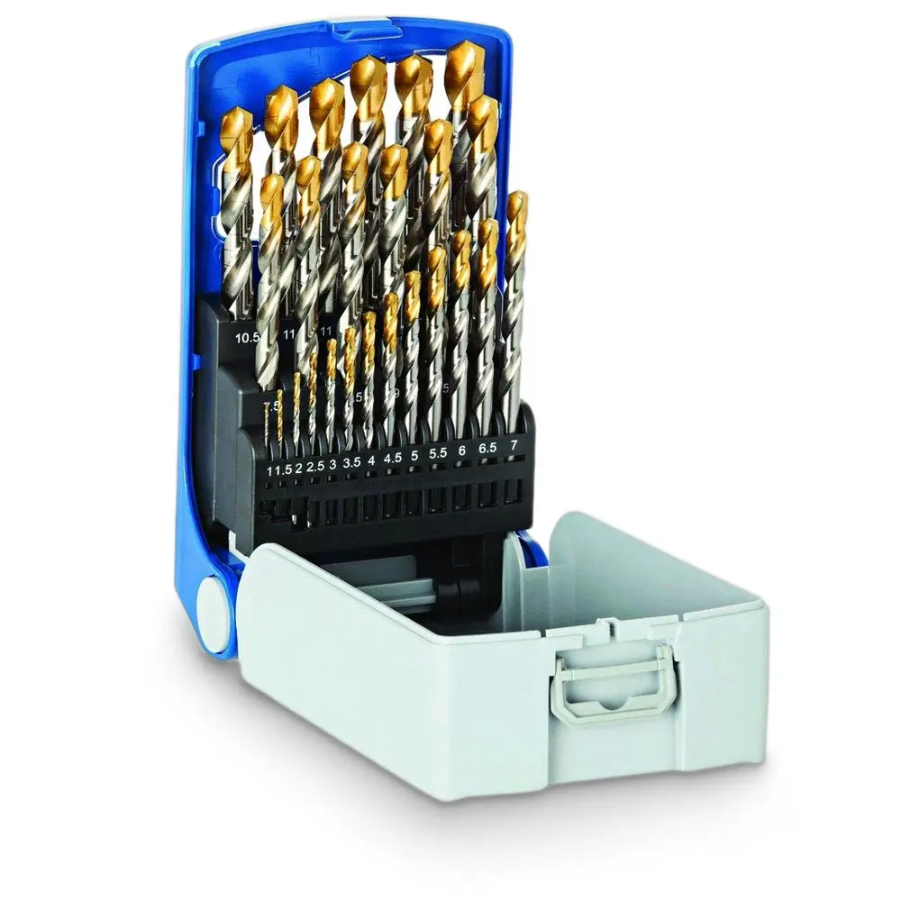 P&N WORKSHOP 1-13mm Metric HSS-TiN Jobber Drill Bit Set - 25 Piece