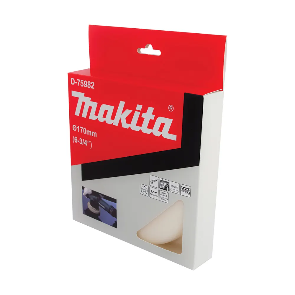 MAKITA 170mm Hook & Loop Polishing Pad - Medium D-75982