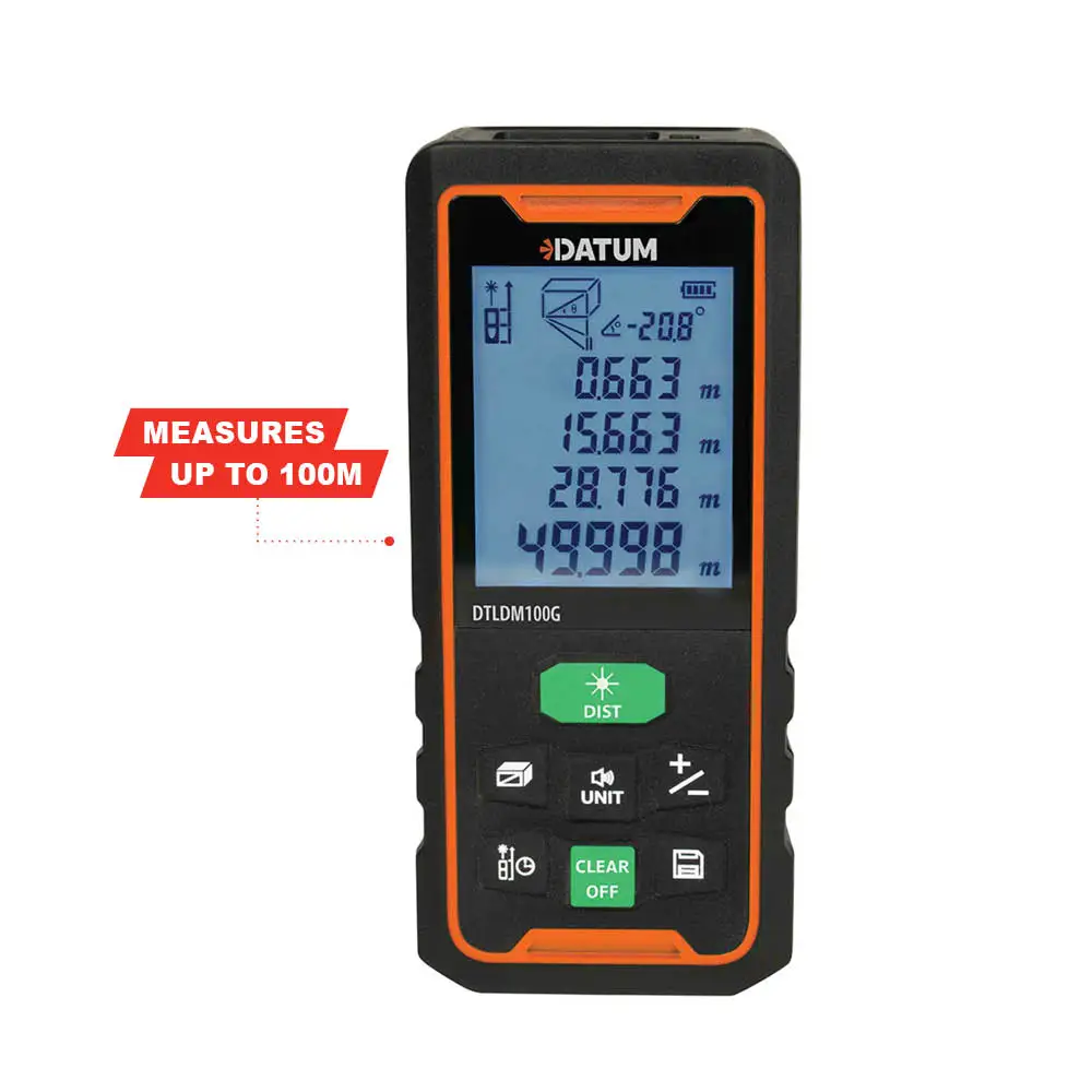 DATUM 100m Green Laser Distance Measurer DTLDM100G