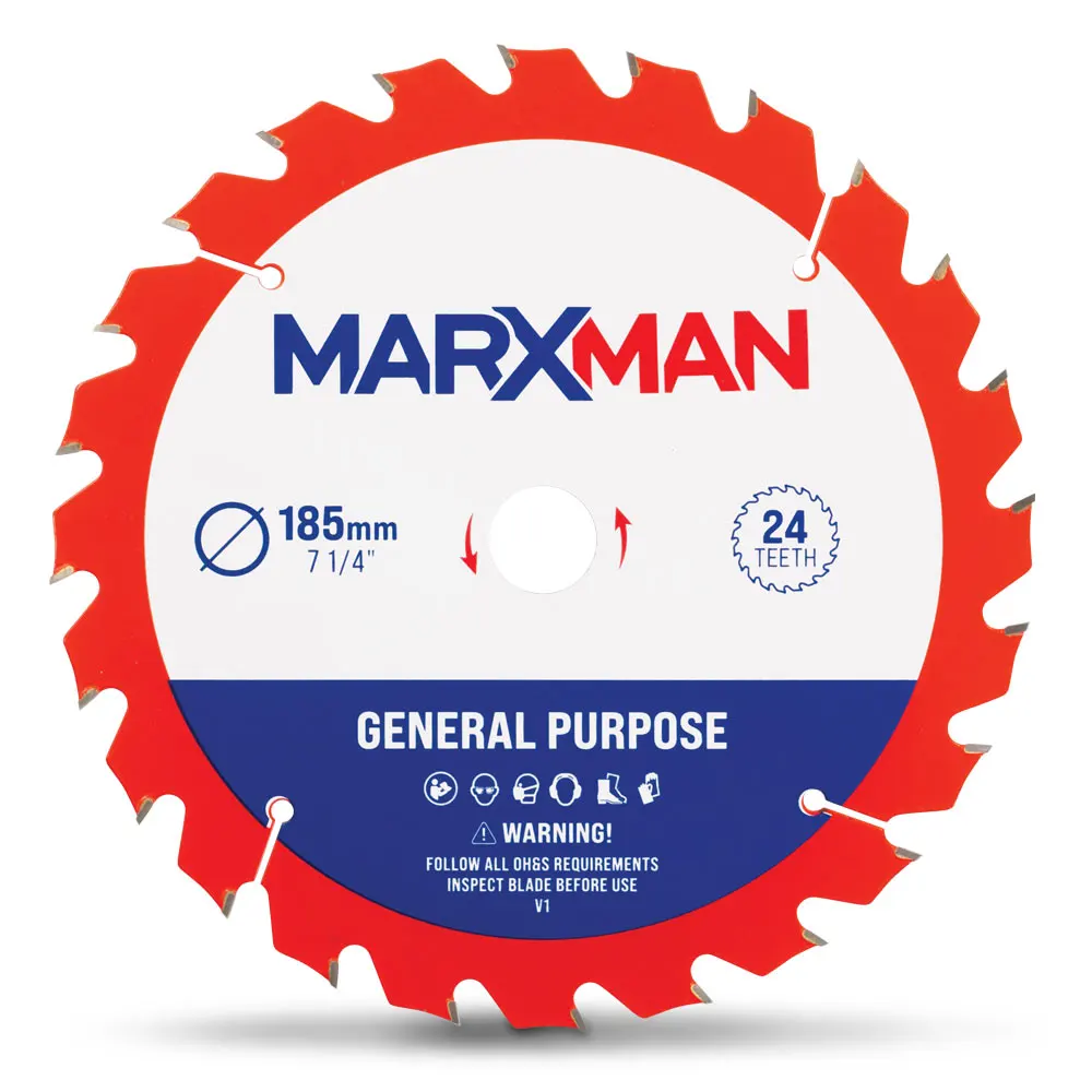 MARXMAN 185x20mm 24T TCT Wood G/Purpose Circular Saw Blade MMCSS18524
