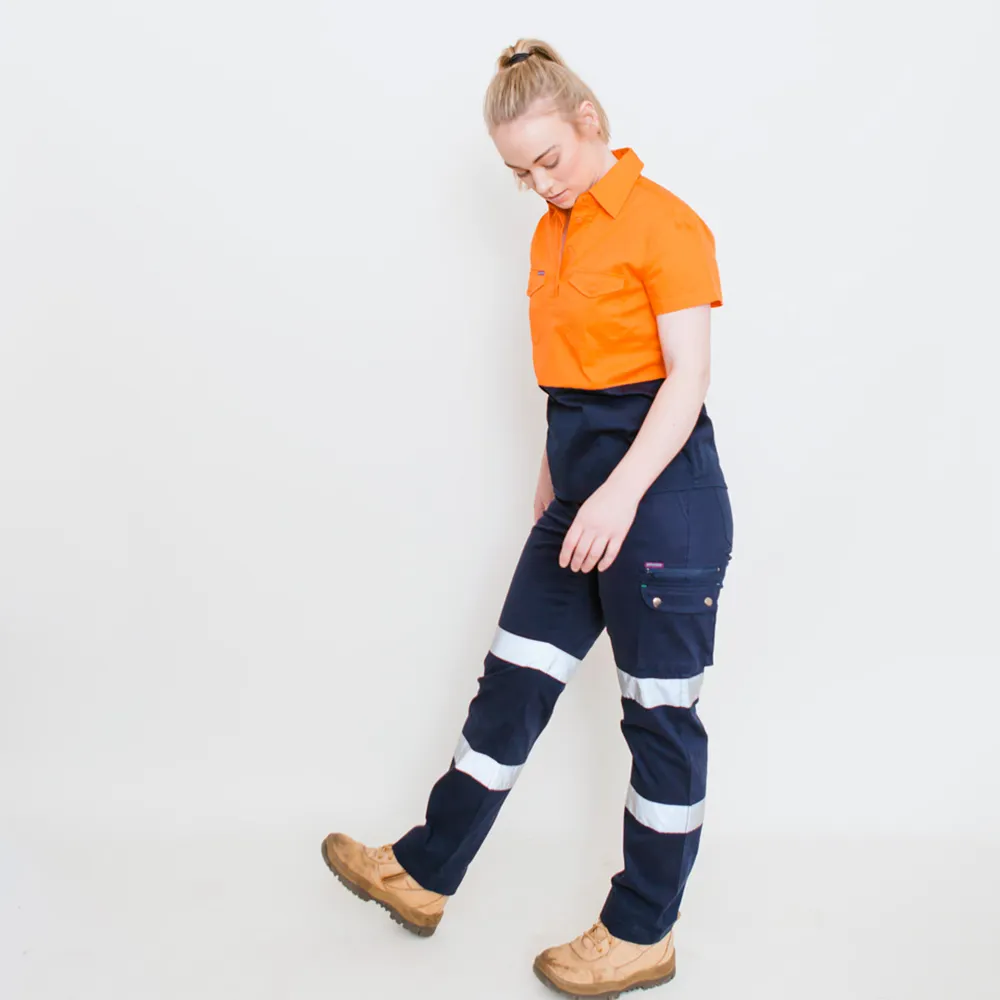 GREEN HIP Hi-Vis Light Weight Shirt Short Sleeves Orange/Blue SSS-HIVIS-OB 06