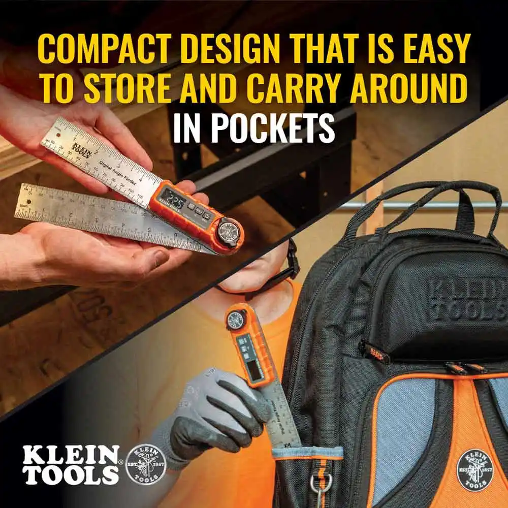KLEIN 215mm +/- 0.2 Accuracy Digital Angle Ruler Level A-935DAF