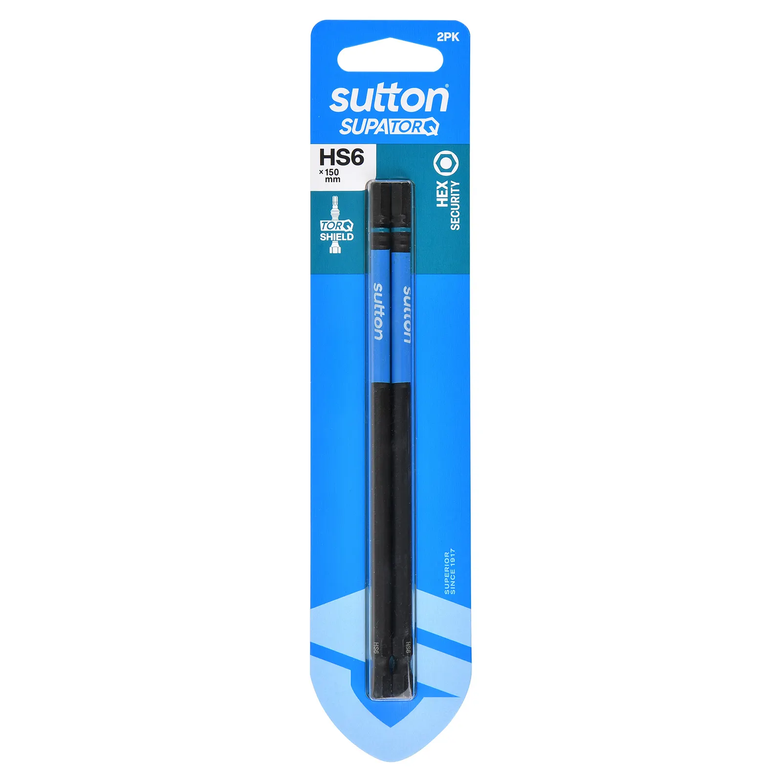 SUTTON SUPATORQ HS6X150mm Hex Security Screwdriver Bit - 2 Piece S208H02G06