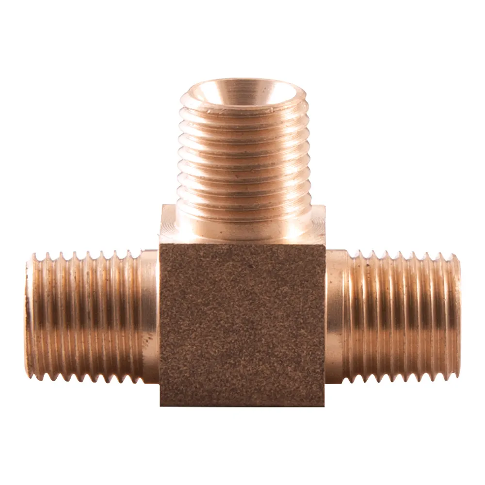 SONSBEEK T-PIECE 1/4inch BSP M-M-M BRASS, CARDED