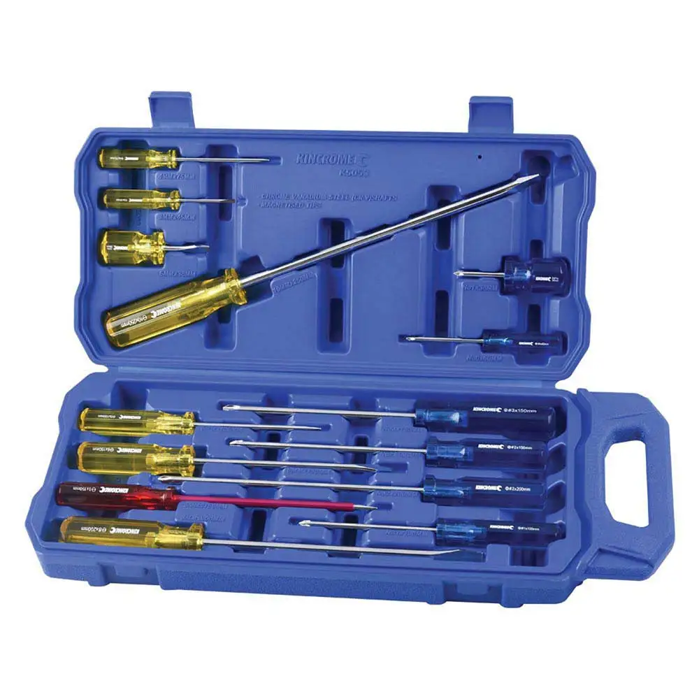 KINCROME Acetate Handle Screwdriver Set - 14 Piece K5053