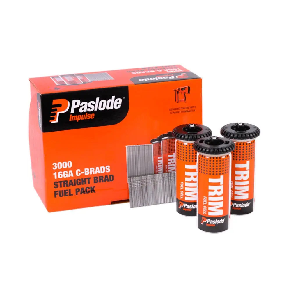 PASLODE 32 x 1.6mm Zinc Plated C32 Impulse Brad with Fuel 3000 pk B20625