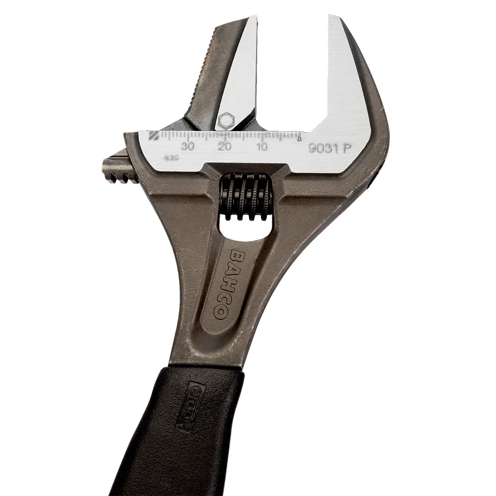 BAHCO ERGO Extra Wide Reversible Jaw Adjustable Wrench w. Rubber Handle 9031P