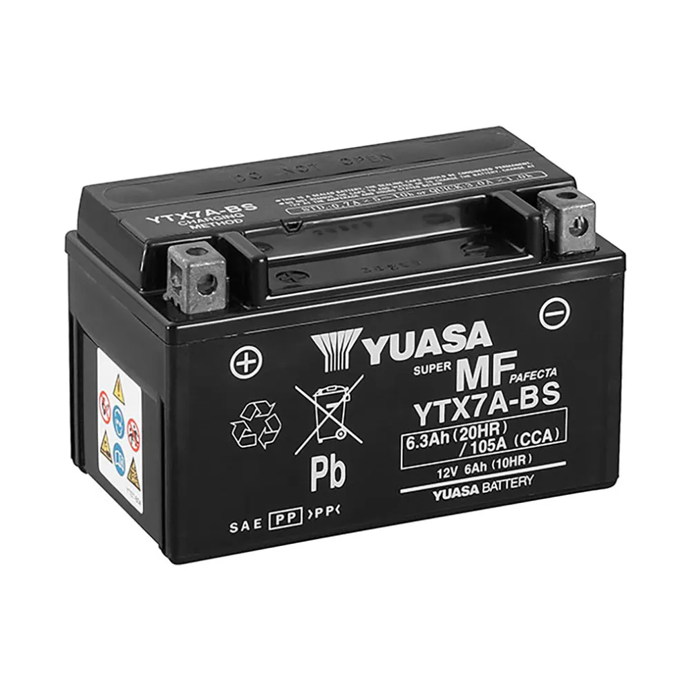 YUASA MOTORCYCLE YTX7A-BS Motorcycle Battery 156025